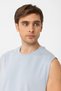 Baby Blue Relaxed Fit Men's Sleeveless T-Shirt - 3