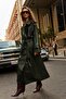 Khaki Textured Faux Leather Trench Coat