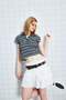 100% Cotton Slim Fit Polo Collar Striped Combed Cotton Short Sleeve T-Shirt H5202Ax26Sm