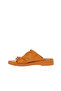 Orange Leather Women's Flip Flops 01Wy2910 - 4