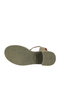 Khaki Leather Women's Heeled Sandals 01Wa1702 - 5