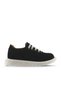 Black Suede Women's Flat Shoes 01Wu8904