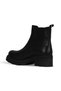 Black Leather Women's Wedge Heeled Boots 01Wd2300 - 4