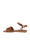 Tan Shiny Leather Women's Sandals 01Wu7449 - 4