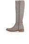 Gray Leather Women's Flat Boots 01Wt5305 - 3
