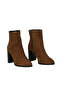 Tan Suede Women's Heeled Boots 39Wb2857 - 3