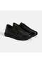 Women's Black Elastic Leather Sports Shoes