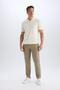 100% Cotton Relax Fit Comfortable Cut Straight Leg Linen Look Summer Fabric Trousers (25 Sm)