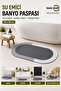 2 Pieces Soft Textured Super Absorbent Bathroom and Kitchen Mat - 38X58 cm Non-Slip Base Gray Mat M-60 - 2