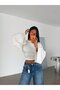 Batwing Sleeve Gathered Waist Blouse - Ecru - 5
