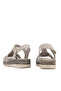 , Women's Genuine Leather Comfort Sandals 1611051Z030 Silver - 5