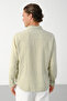 Men's Breathable Muslin Fabric 100% Cotton Washable Pocketless Shirt - 7