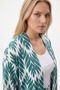 Patterned Kimono Cardigan 2-Piece Top and Bottom Set Wrinkled Fabric Summer 2Xl-6Xl Oversize - 4