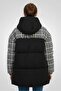 Women Textured Puffer Jacket, Black - 4