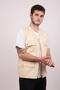 Men's Relaxed Fit Multi-Pocket Cotton Linen Fabric Vest Hunter Dad - 3