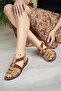 D25Ys 2735 Tan Genuine Leather Women's Sandals - 2