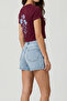 Women's Floral Printed Crop T-Shirt Slim Fit Cotton - 2