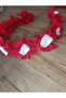 Bridesmaid Crown, Bridal Henna Night Red Laser Rose Bridesmaid Crown, Bachelorette Party Bride 10 Pieces - 2