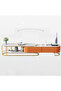 Luxury TV cabinet With Four Drawers Combination light Luxury simple rock 260cm White Gold Orange - 2