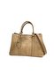 Textured Leather Handbag with Extra strap for shoulder. Medium (L 34 x 8 H 16 cm)