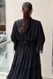 Pile Detailed Evening Dress - 4