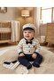 Boy Baby Striped Tuxedo 0-3 Months 5-Piece Newborn Hospital Release Zibin Set