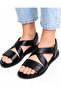 Women's Genuine Leather Cross-Strap Casual Sandals Comfortable Sole Summer Sandals - 4