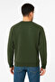 Men's Three Thread Plain Crew Neck Sweatshirt - Khaki - 2