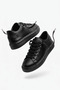 Anjelino premium thick sole lace-up men's sneaker black