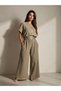 Sahra Bohem Wide-Leg Pants / Oil Green - 2
