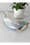 Water Green Velvet Fabric Waist Bag Suitable for Cross-Body Use