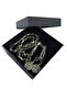 Silver Color Enamel Metal Prayer Beads, Double Kazaz Pattern Metal Tassel Rosary with Gift Box. - 3