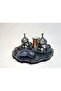 Turkish Coffee Set |   Copper Coffee Pot - Porcelain Cups and Saucers and Coffee - 3