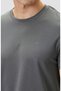 Antrasit Pike Desen Basic T-shirt - 4