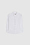 Men's White Long Sleeve Linen Shirt 50319065-Vr013 - 7