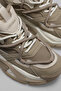 Kate Women's Comfortable High Platform Sneaker Sports Shoes Beige - 3