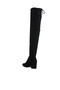 Women Minimal Drawstring Detail Knee-High Boots in Black - 3