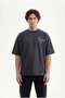 Men's Printed and Embroidered T-Shirt Black