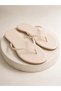 Jelly Women's Patent Leather Cream Thin Strap Stylish Daily Beach and City Slippers