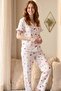 Bürümcük Knitted Short Sleeve Women's Buttoned Pajama Set - 2
