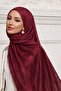 Yoryo Silk Evening Dress Shawl Bordo 103 - 4