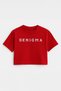 Women's Crew Neck Short Sleeve Crop T-Shirt Relaxed Printed - 2