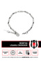 Bjk Logo Striped Adjustable 19 cm Steel Bracelet Gray Licensed Fan Bracelet