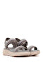 Women's Gray Strappy Thick-Soled Fabric Comfort Sandals 26Sfe46396F - 2