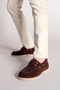 Men's Brown Lace-Up Suede Leather Casual Shoes 26Sfd691910 - 2
