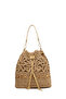 Women's Beige Long Strap Drawstring Straw Handbag 26Sbd2755M7 - 7