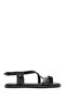 Women's Black Buckle Leather Bodrum Sandals 26Sfd332318