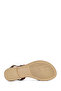 Women's Brown Metal Detailed Leather Flip-Flop Sandals 26Sfd483114 - 4