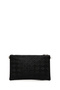 Women's Black Long Chain Strap Braided Portfolio Bag 26Pbd220029 - 4