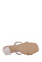 Women's Beige Stone Transparent Block Heel Pcs Slipper 26Sfe4500Pv - 6